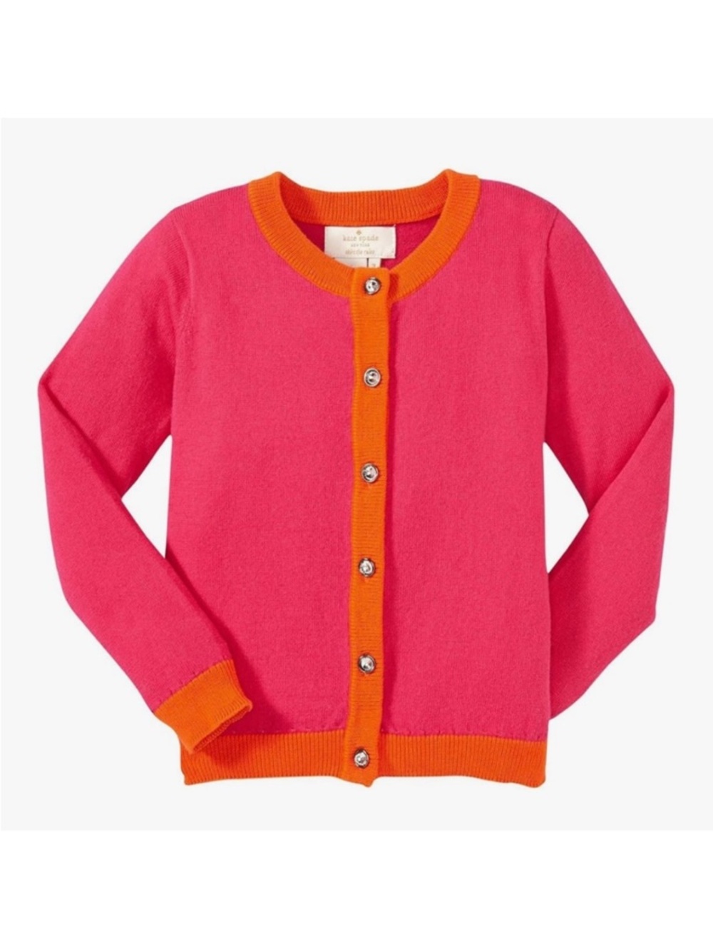 kate spade Pink and Orange Colorblock Cardigan